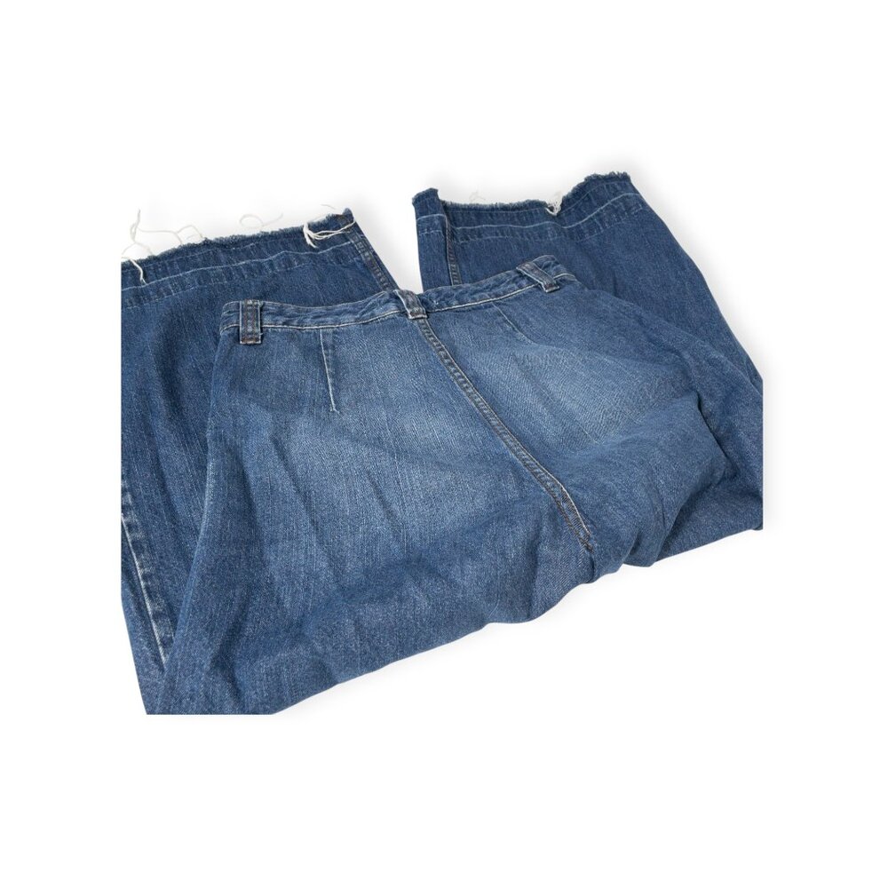 We The Free Dawn to Dusk Ultra High Rise Flare Jeans SZ 28 Patch Pocket Crop - Picture 12 of 16